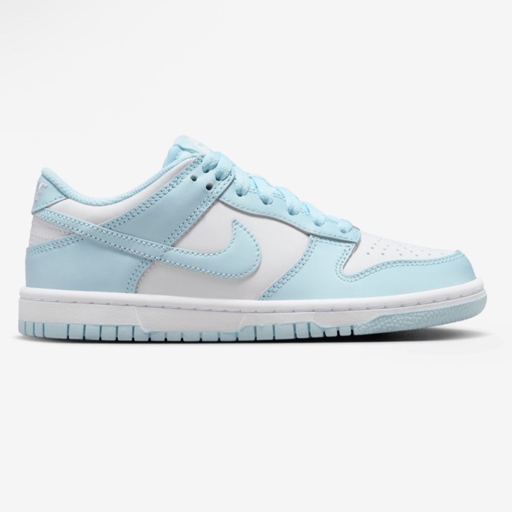 Nike Kids' Light Blue and White Dunk Low